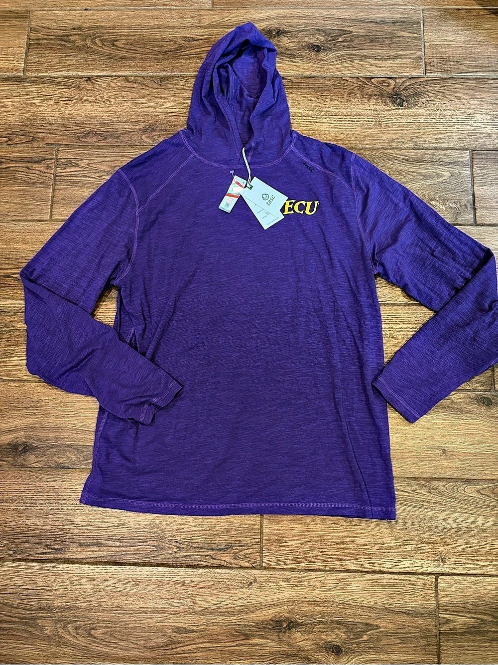 tasc Long Sleeve Hoodie ECU Men's Purple Large NWT